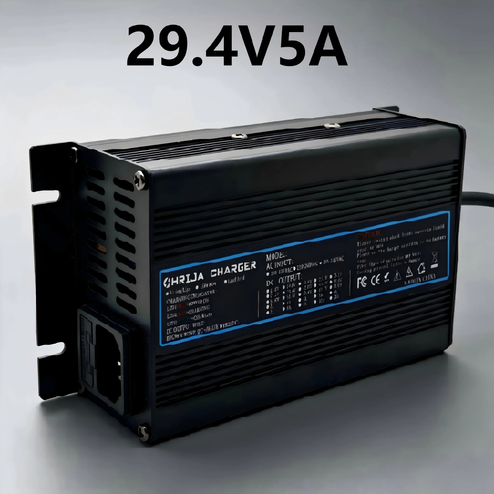 OHRIJA 29.4V 5A charger quick aluminum shell suitable for 7S 25.9V Lithium Battery Charger detachable connector plug is optional