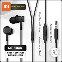 Original MIJIA Piston 3 Earphone Bass Wired 3.5MM In-ear Sport Headphone with Mic Headset for Redmi Note 7 8T 8 Pro K20 Pro