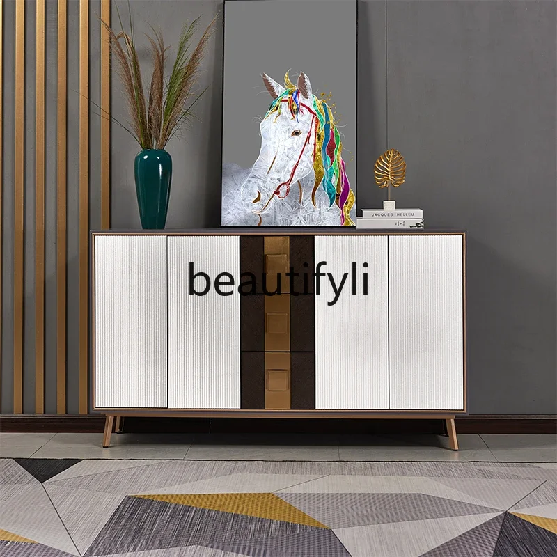 

Light luxury door cabinet, bedroom simple American shoe cabinet, household large-capacity storage solid wood dining side cabinet