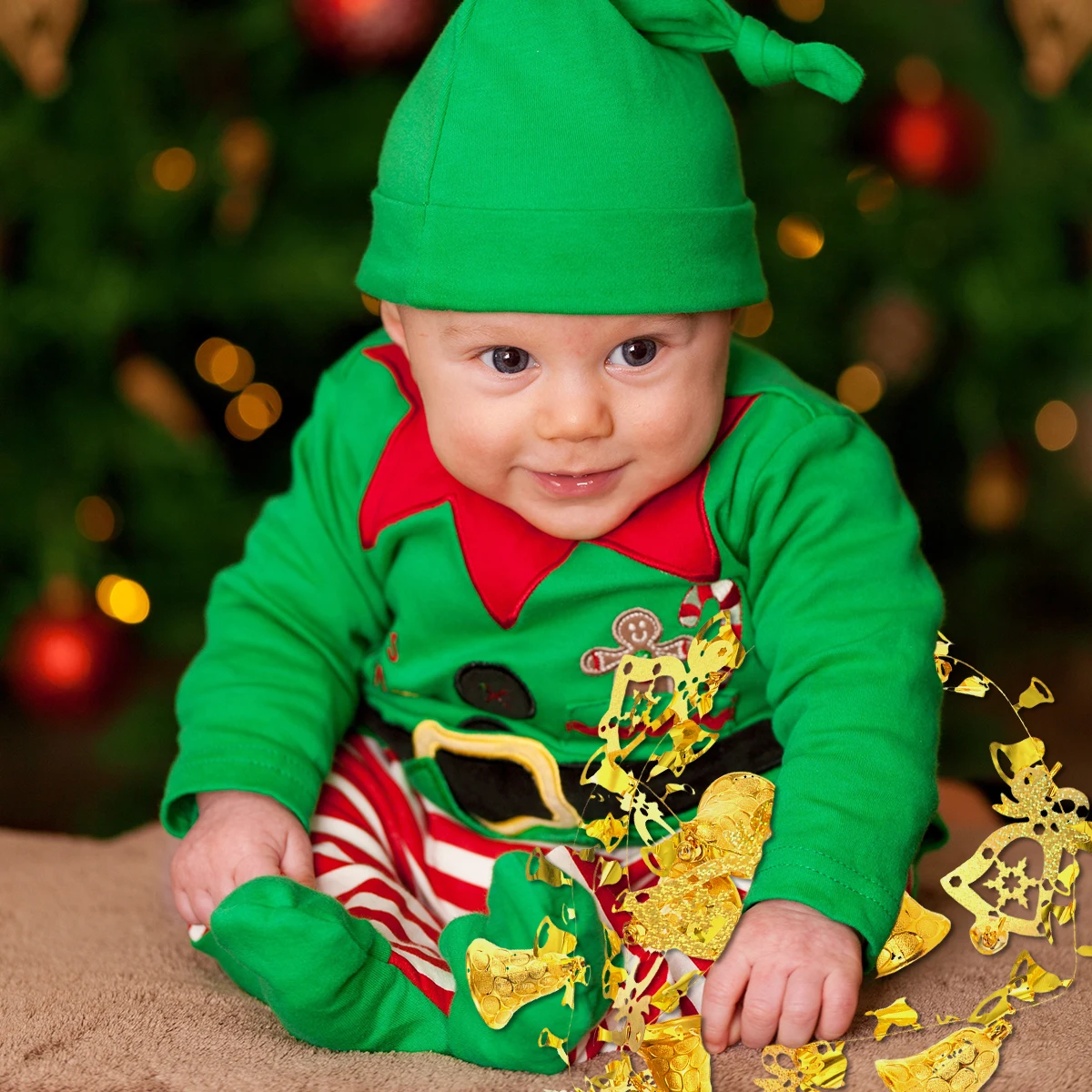 

Adorable 6Cm Christmas Bell Golden Hanging Decoration Premium Craftsmanship Wear Resistant Festive Party Home Office Wall Door