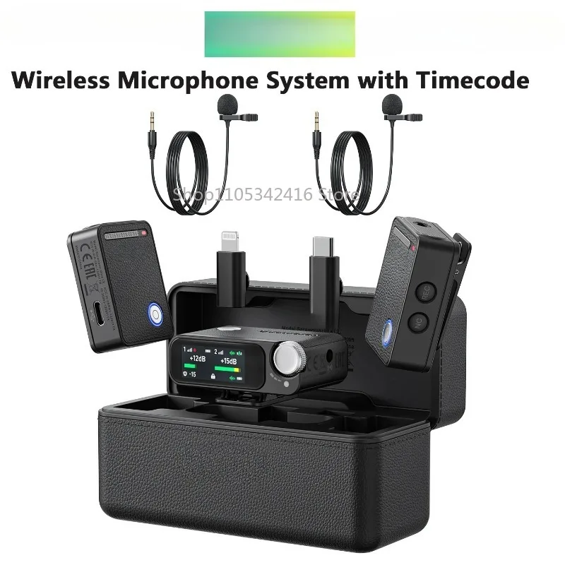 Wireless Lavalier Microphone for iPhone, Android USB-C, DSLR Cameras, Streaming & Video Recording