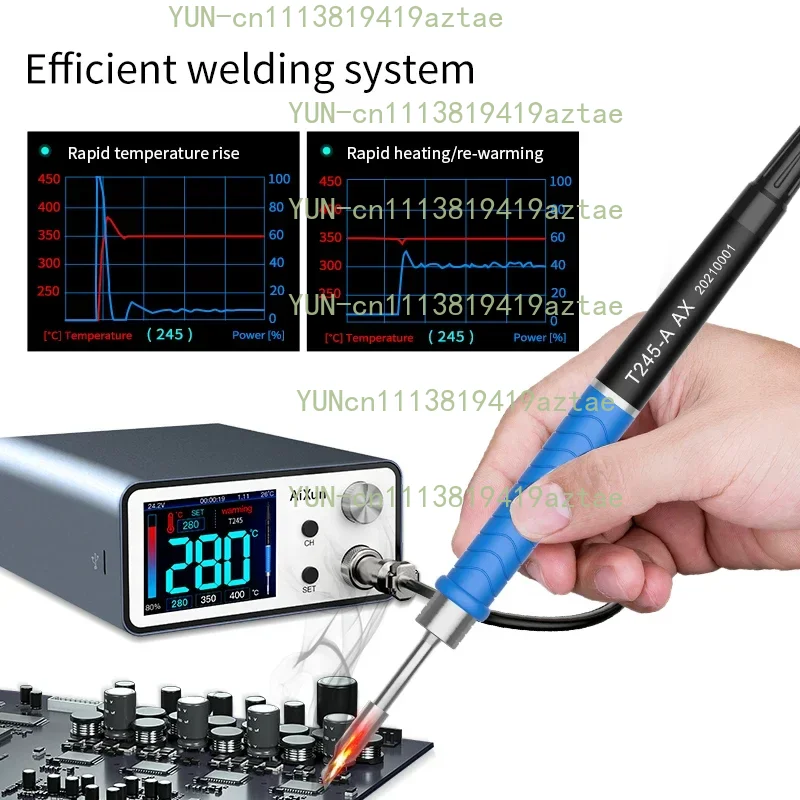 200W T3A Smart Soldering Station Supports T12/T245 Handle for Motherboard PCB BGA Welding Repair Soldering Station Tools