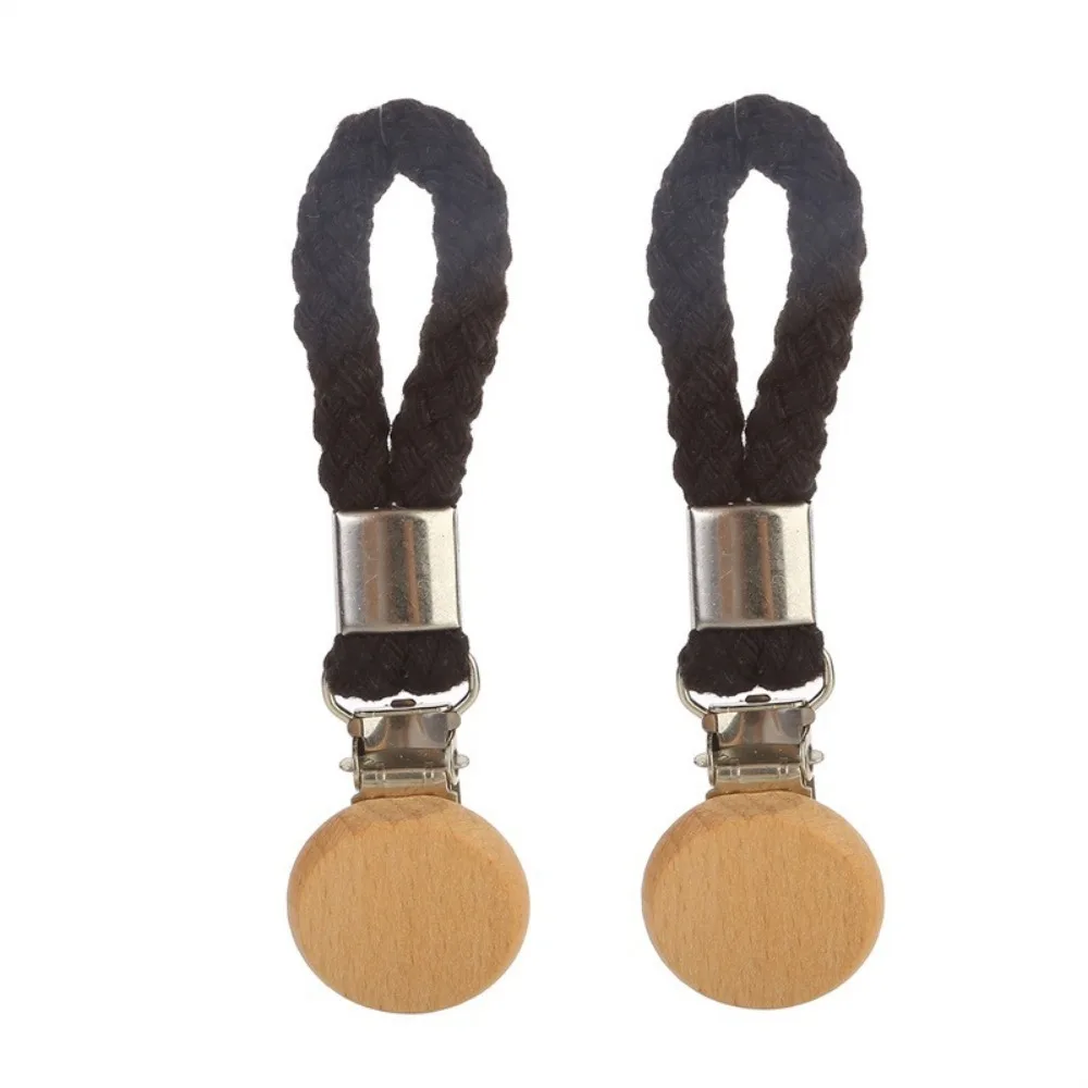 

2 PCS Woven Rope Metal Storage Clip Multifunctional No-Drill Bathroom Towel Clip Wear-resistant Space Saving Towel Hanger