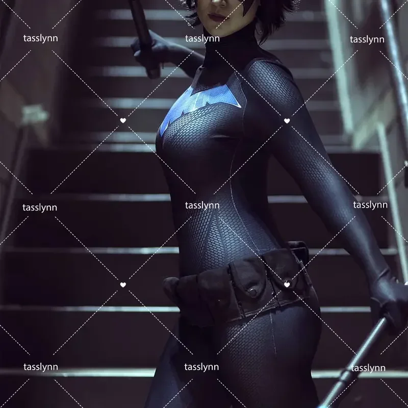 Night Wing Costume Cosplay Zentai Dick Grayson Robin Body 3D Stampato Adulti Tute intere Zentai Body