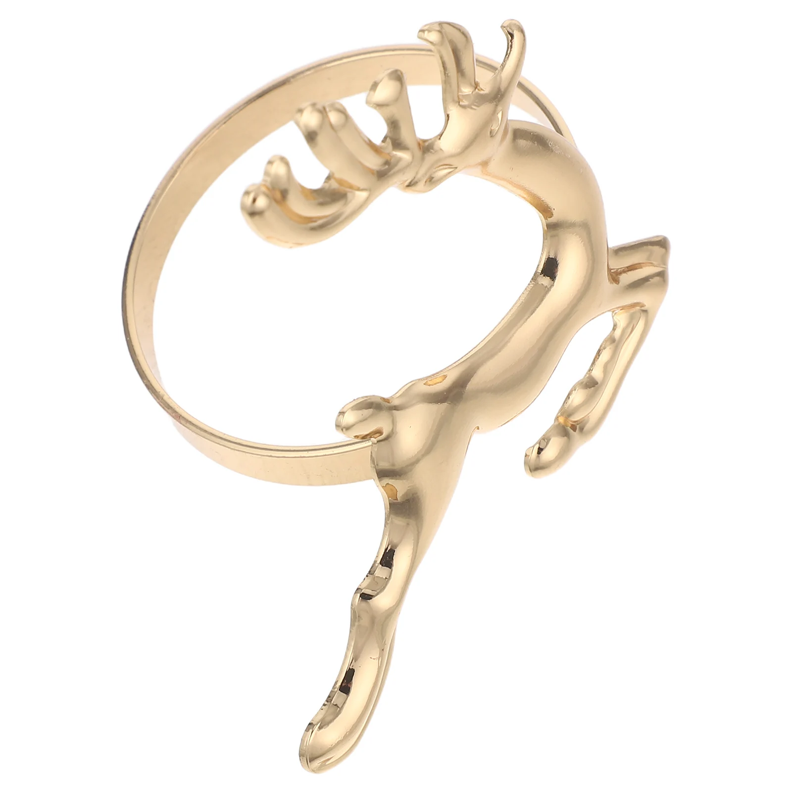 

6 PCS Christmas Napkin Rings Table Decoration Animal Buckle Dinner Towel Banquet Holders Serviette Bands Setting