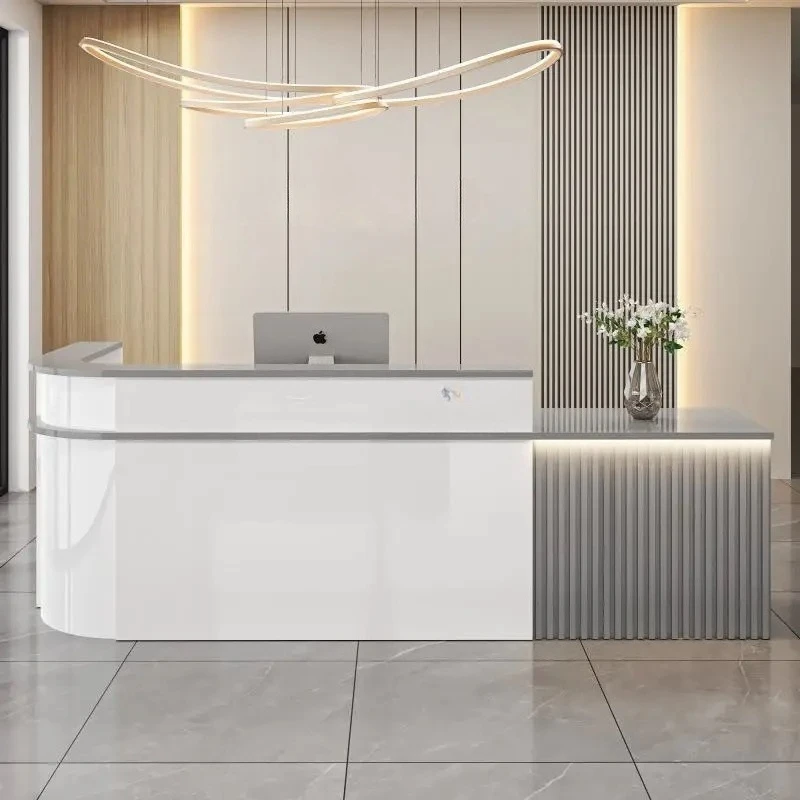 Checkout page Reception desk Simple modern billiard hall Curved corner Hotel company bar