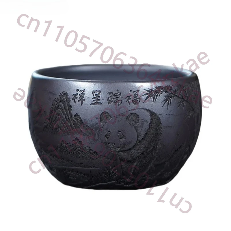 

Чайная чашка из исинской глины (215 мл) в форме панды, традиционная чашка для дегустации чая, мастер-чашка