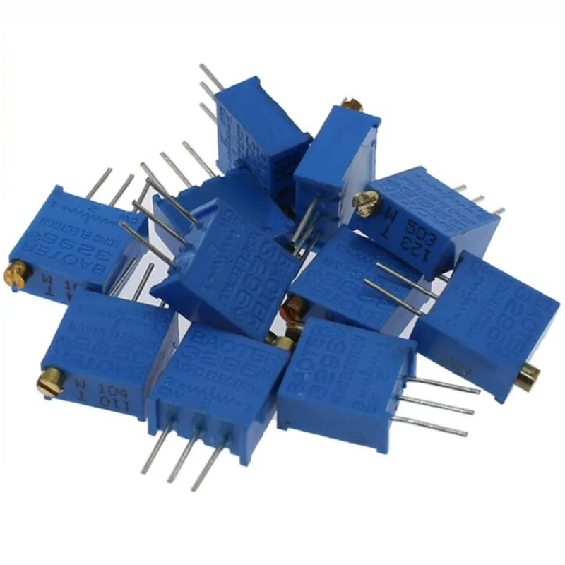 10PCS 3296W potentiometer precision adjustable resistance multi-turn trimming 1K 2K 5K 10K 100K 103 100R Trimmer Potentiometer