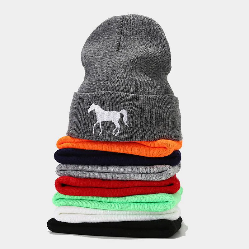 New Innovative Spurs Embroidered Warm Cold Hat for Autumn and Winter, Men and Women Outdoor Shopping, Leisure Sunshade, Knitted