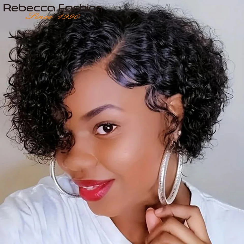 

Short Cut Wig Hd Lace Bob Wig Curly Human Hair Wigs For Women 13x6x1 Lace Front Deep Curly Wave Lace Wig Preplucked Hairline Wig