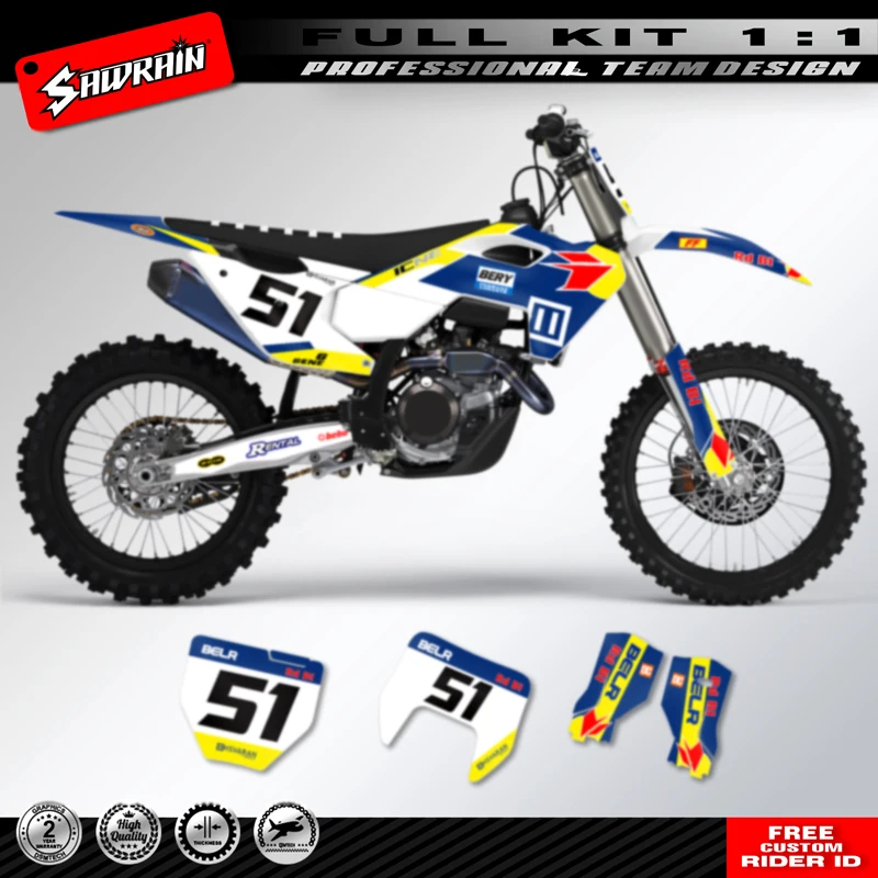 

Sawrain Motorcycle Protection Sticker Custom Team Graphics Decals Kit For Husqvarna FC 250 450 2023 Personality Design