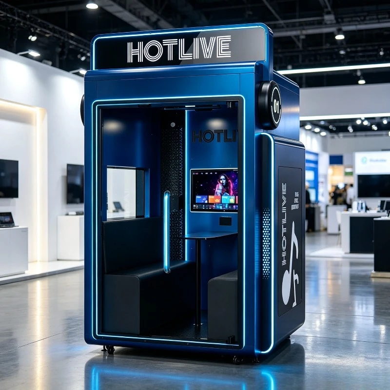 FL Customized Karaoke Vending Machine Low Power Consumption Soundproof Singing Kiosk For Public Recreation Area