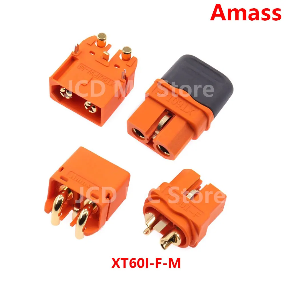 

XT60i-f series Amass xt60i with signal 2+1 aviation connector gold plated high current male female connector XT60IPW-M XT60I-F