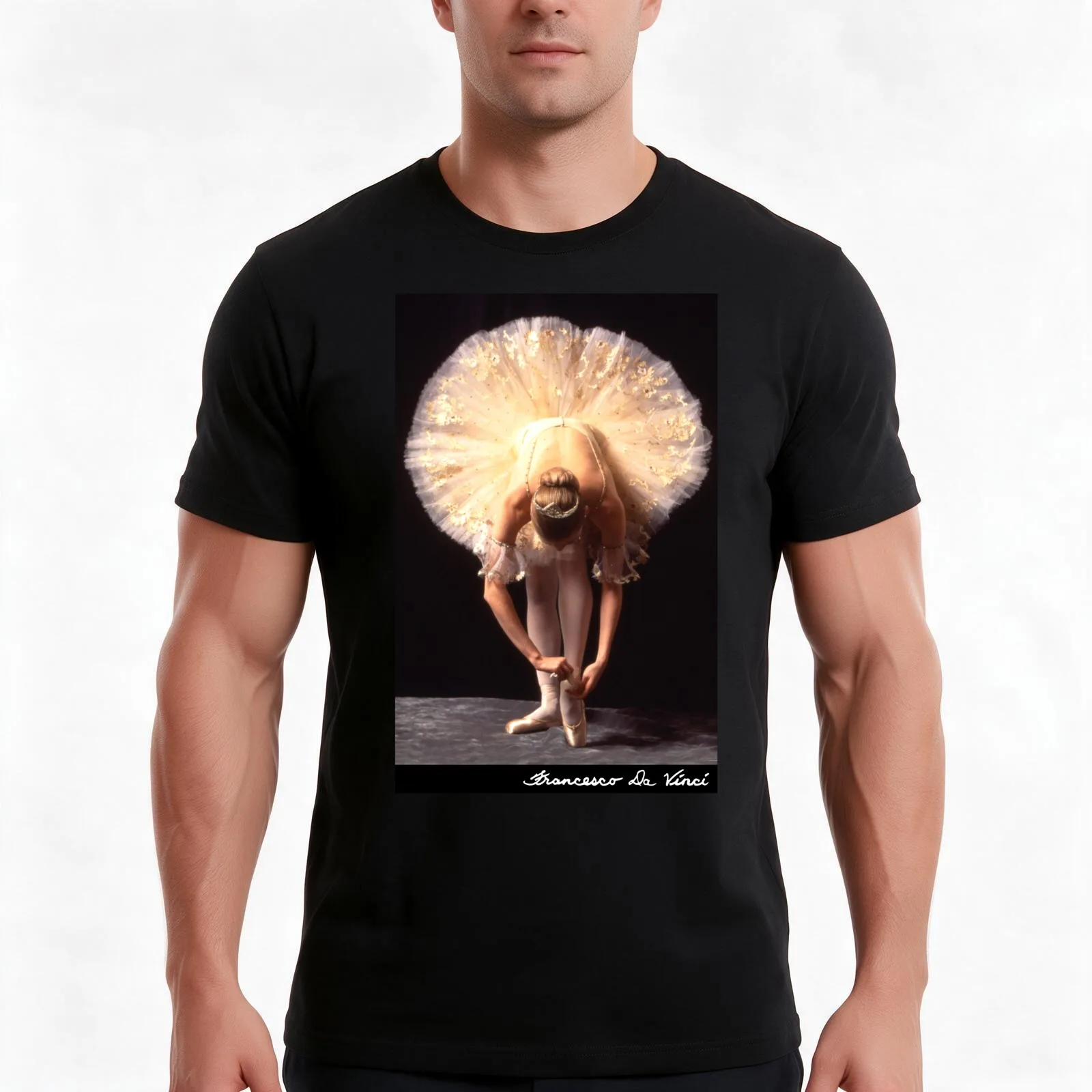 Prima Ballerina by Francesco Da Vinci T-Shirt, Summer Casual Cotton Tee, Oversized Streetwear Tops, Vintage Graphic Print