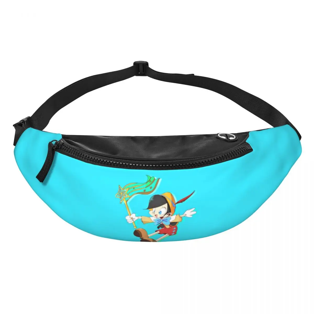 

Поясная сумка-бананка с мультяшным принтом Пиноккио для путешествий, унисекс, через плечо, для телефона и денег