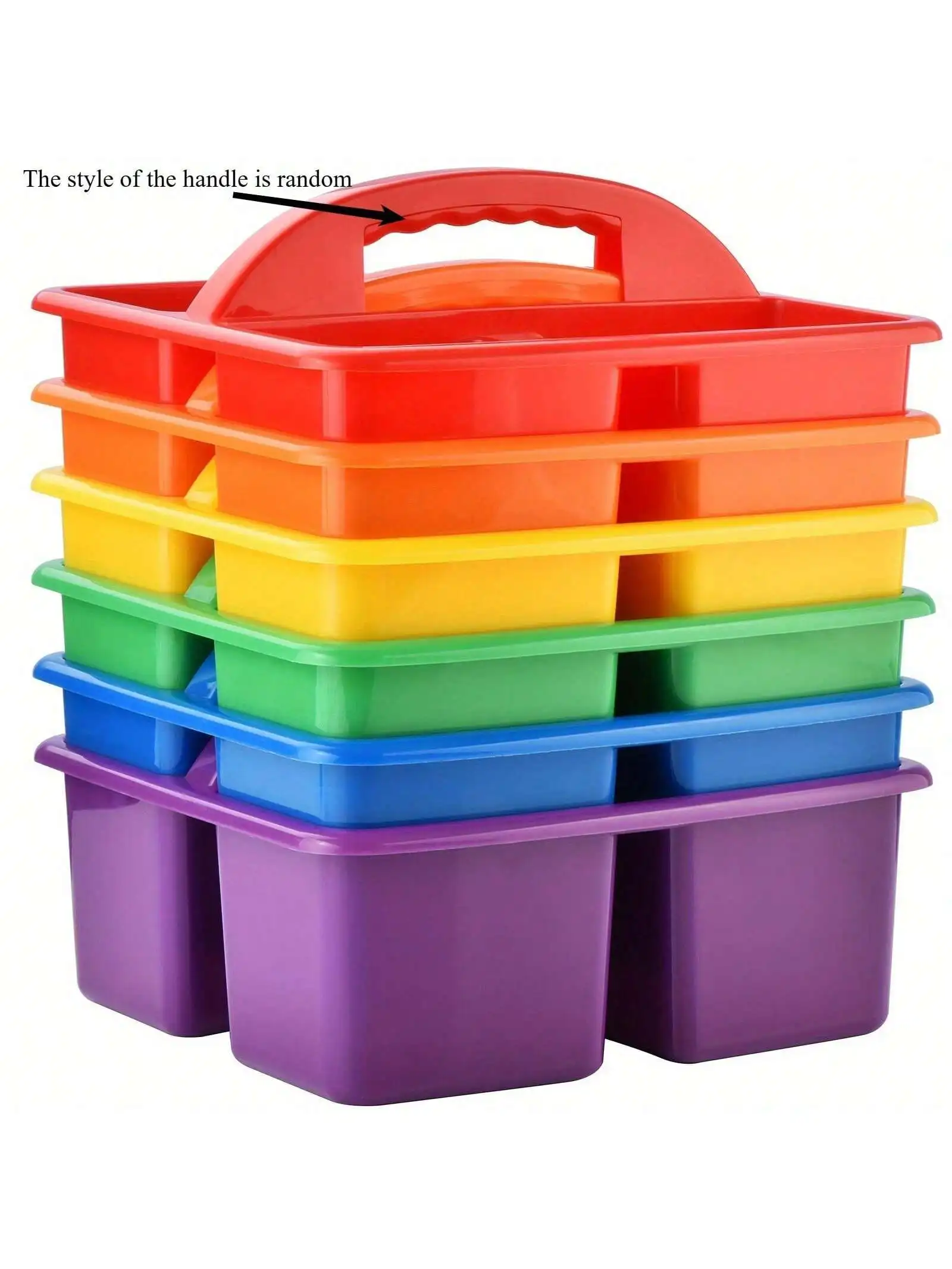 

Stackable 3-Compartment Storage Containers 2025 - Multipurpose Plastic Organizers for Home & Classroom