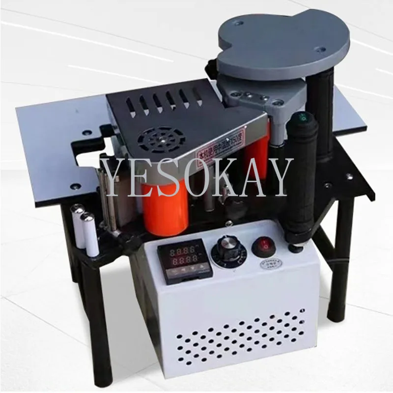 220V 1200W Small Manual Edge Banding Machine Double Side Gluing Portable Edge Bander Woodworking Equipment