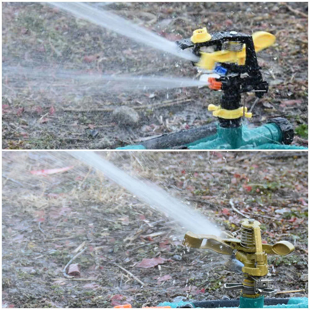 Garden Lawn Rotary Watering Sprinklers With Nozzle Support Automatic 360 Degrees Farm Rocker Sprinkler Irrigation Water