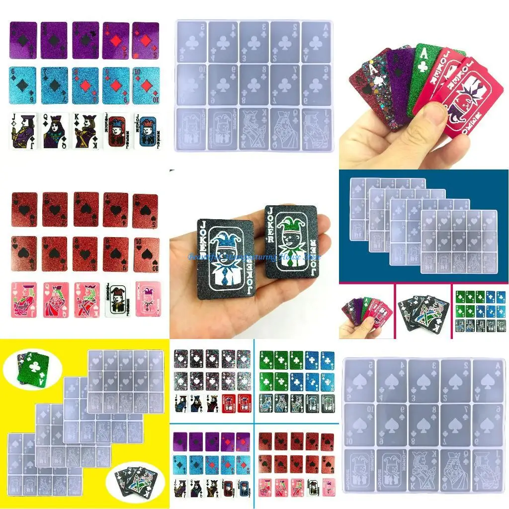 

E56A игровые карты, форма для эпоксидной смолы, гадальные карты, силиконовая форма, поделки своими руками