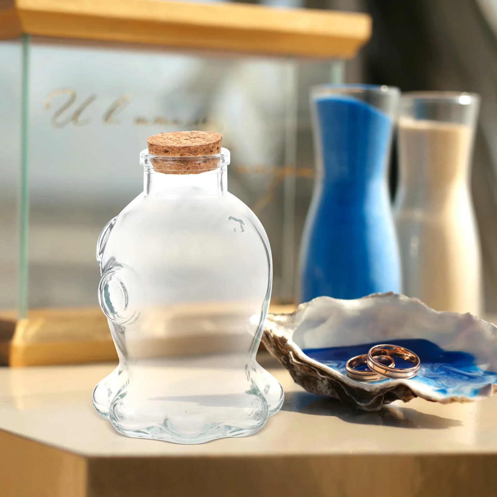 

Luminous Sand Painting Bottle Wishing Glass Transparent Tiny Bottles Drift Containers with Cork Corks Creative