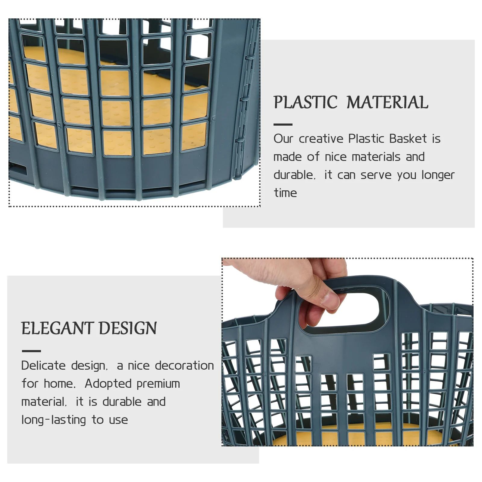 

Handheld Fruit Basket Hollow-Out Design Kitchen Storage Vegetable Container Portable Plastic Basket For Home Hotel Gift