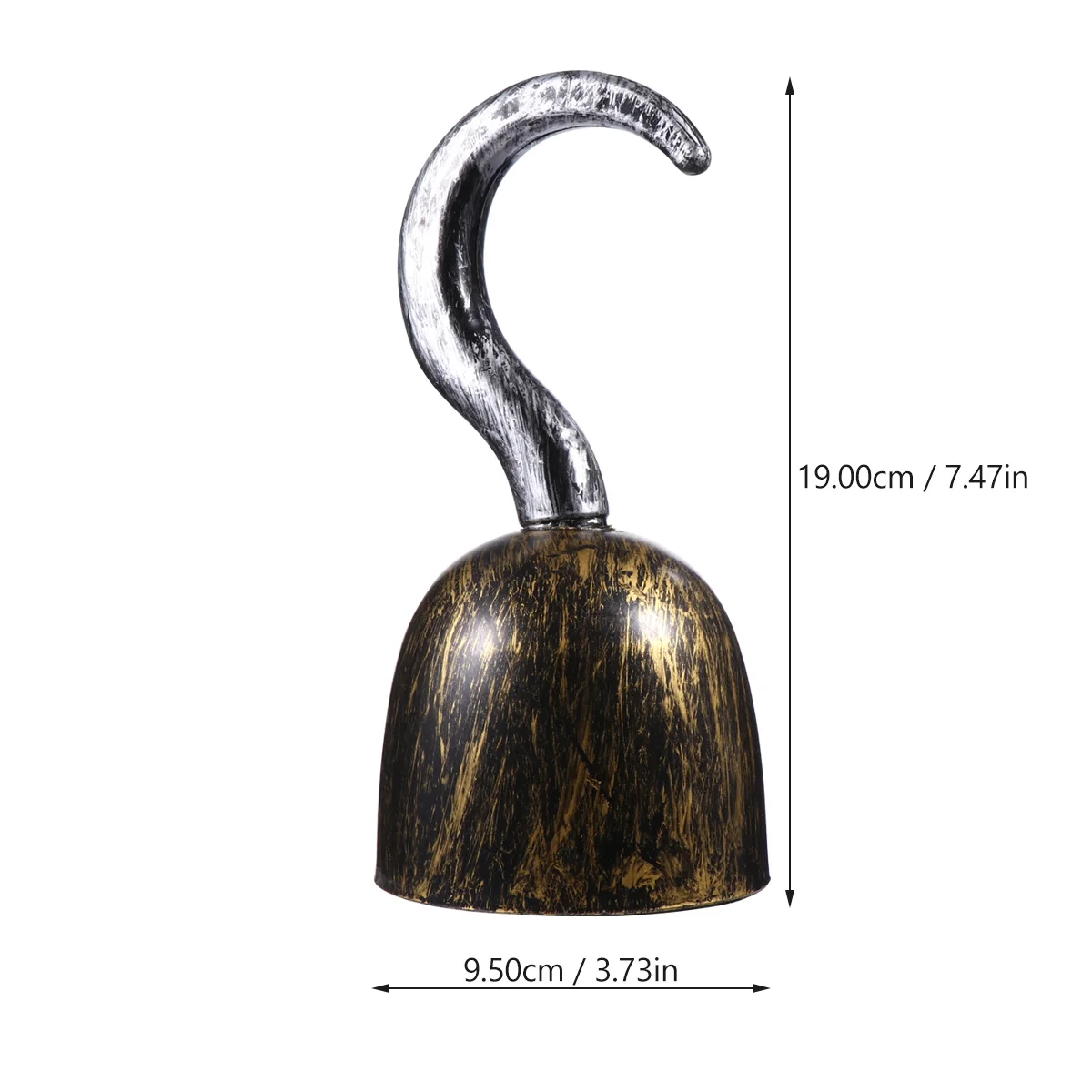 3 قطع من قفازات خطاف القراصنة تحاكي البرونزية، إكسسوارات تنكرية خفيفة الوزن لديكور الهالوين، خطافات قرصان بلاستيكية واقعية