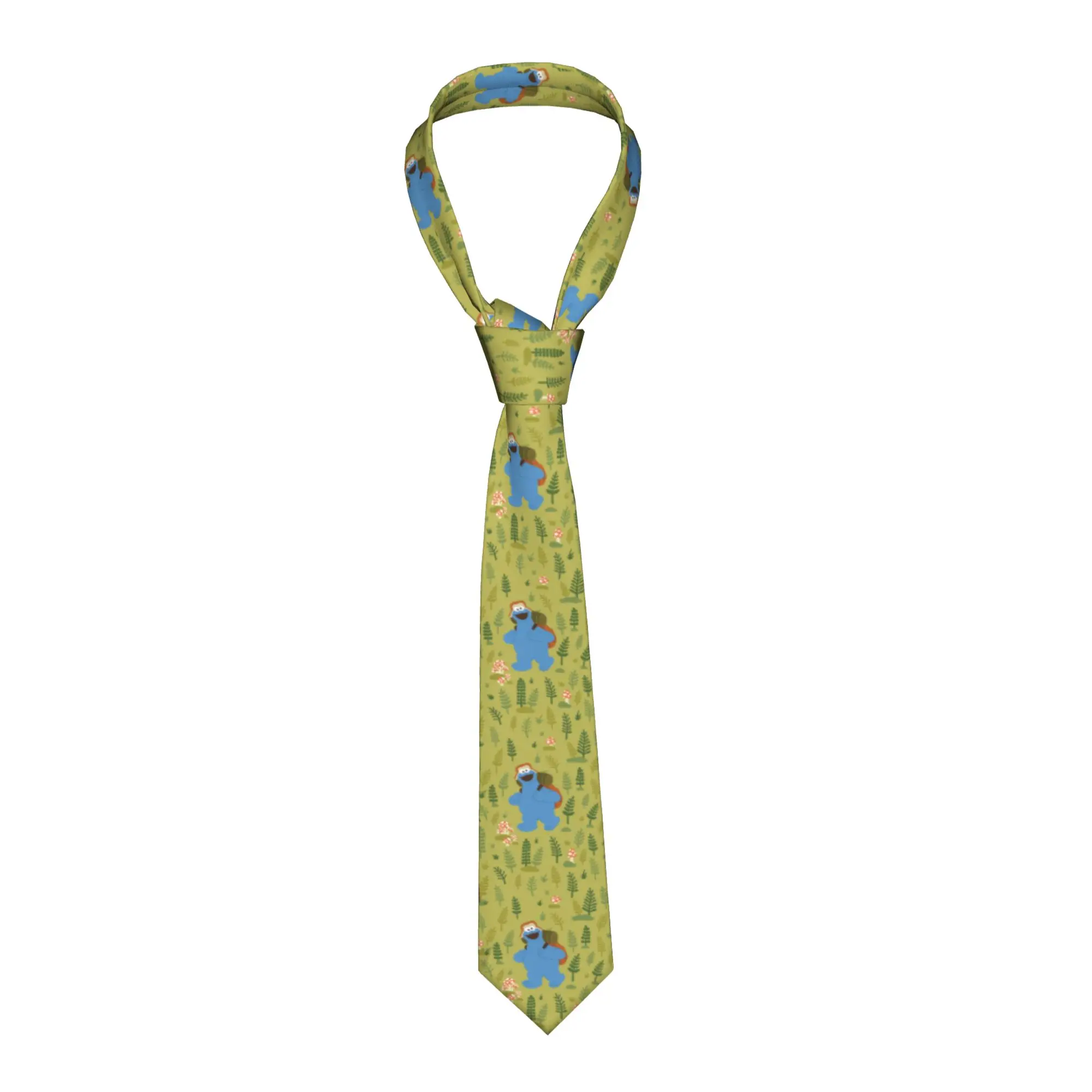 

Галстук унисекс с изображением монстров-печеньек, 8 см, милый мультяшный дизайн, для мужчин, на каждый день, для вечеринок, Gravatas