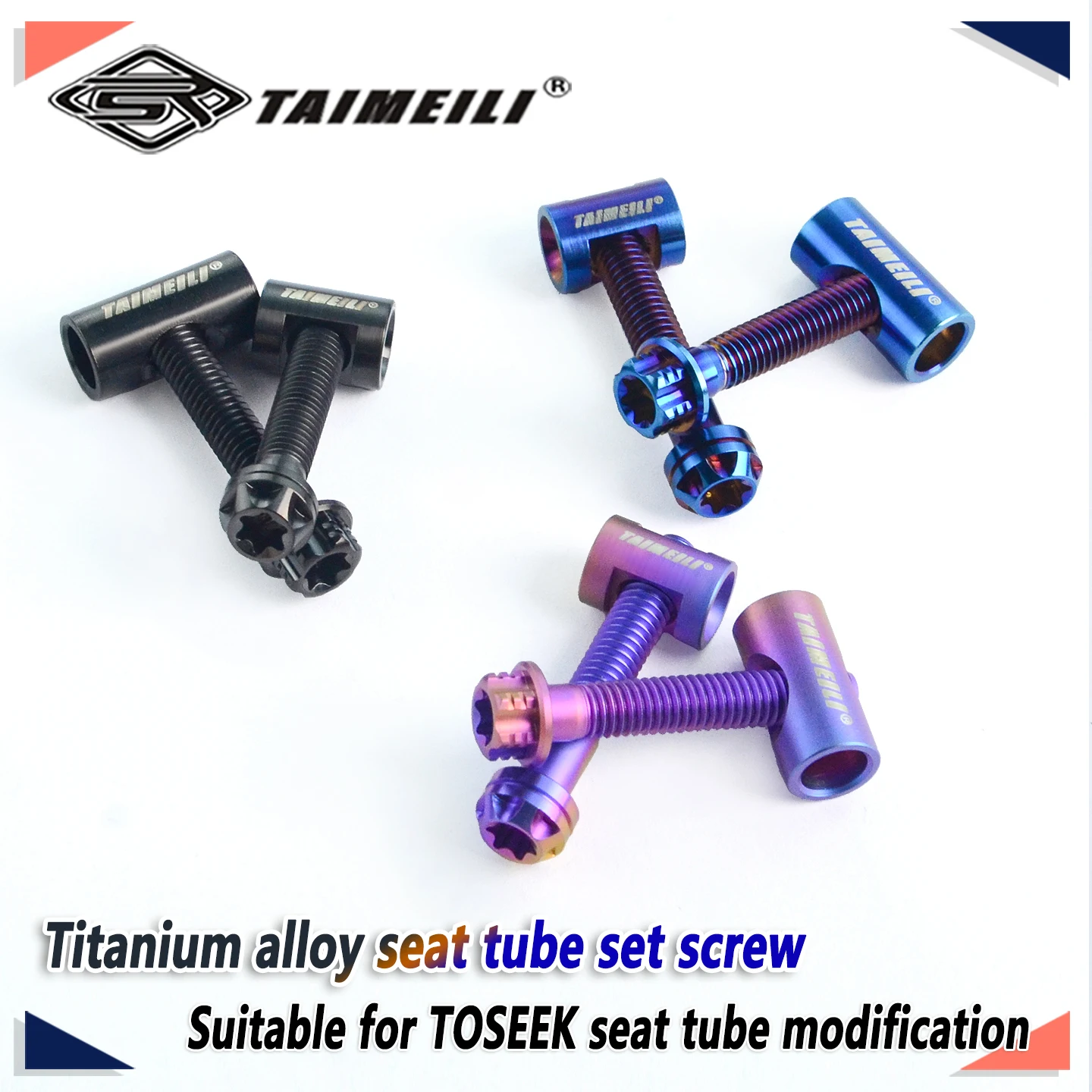 TAIMEILI Titanium Alloy Seatpost Set Screws Fit TOSEEK SeatPost Bike Modification Replacement Bolts