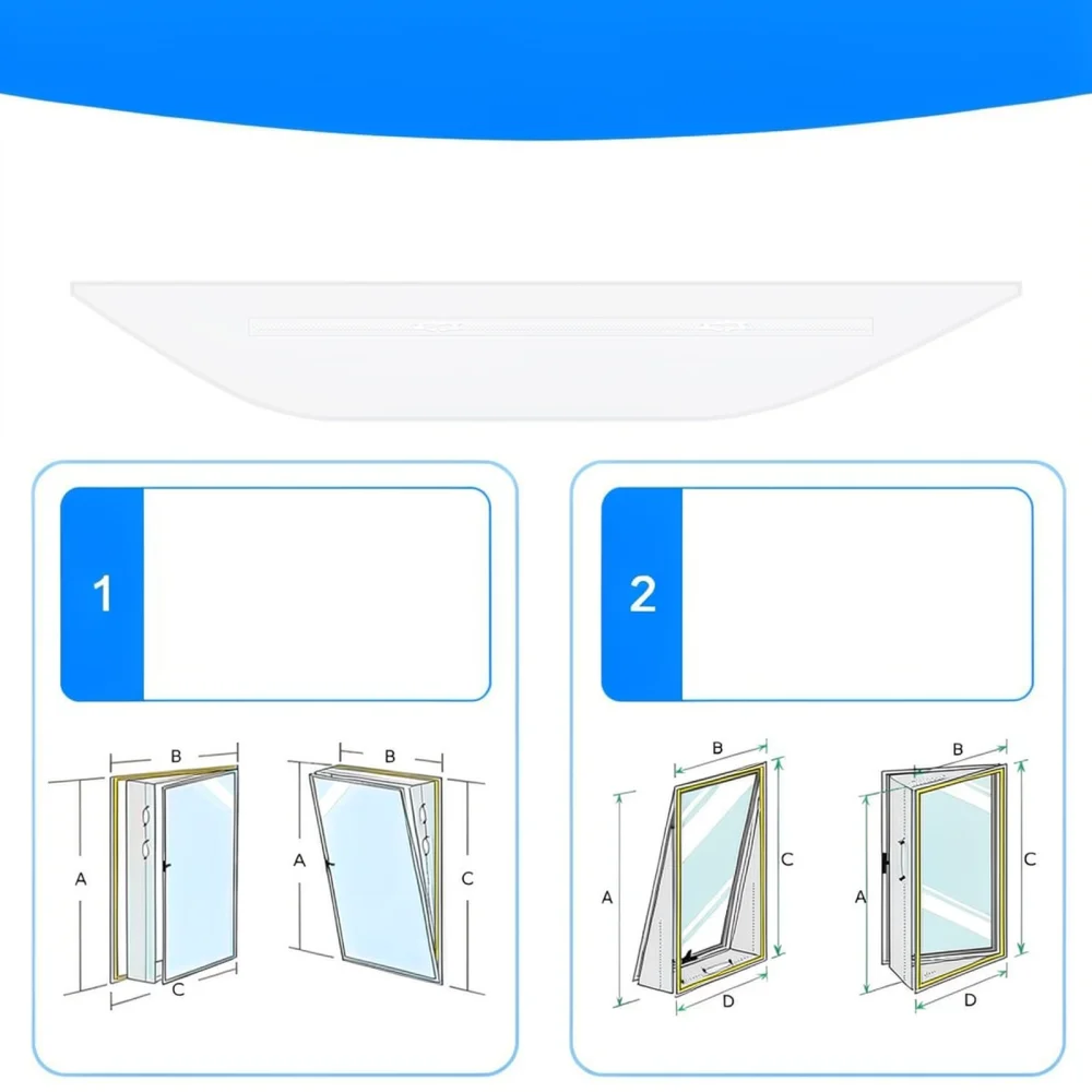 Portable Air Conditioner Window Seal Fabric Easy Install Heat Barrier For Sliding Windows Cooling Accessory Kit