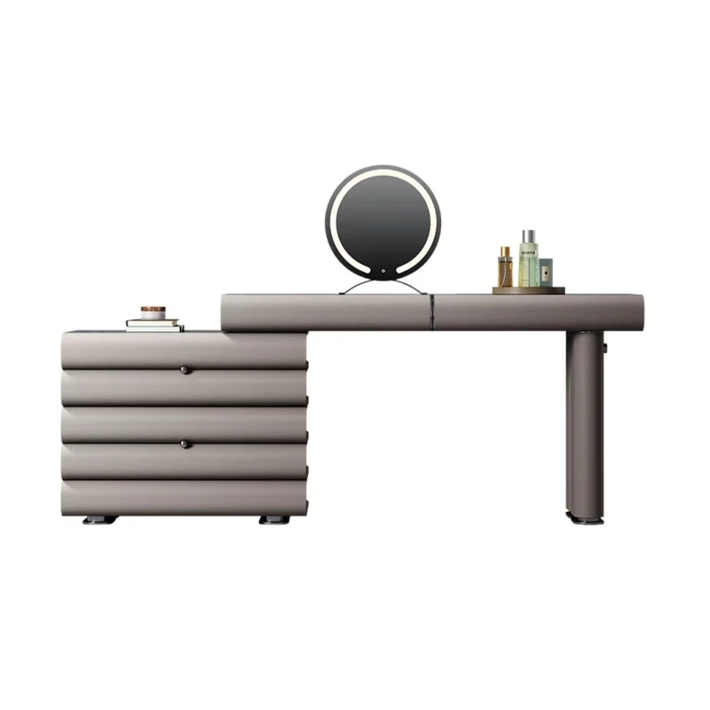 Light luxury high-end bedroom solid wood dresser villa home designer integrated fashionable high-end dresser with mirror