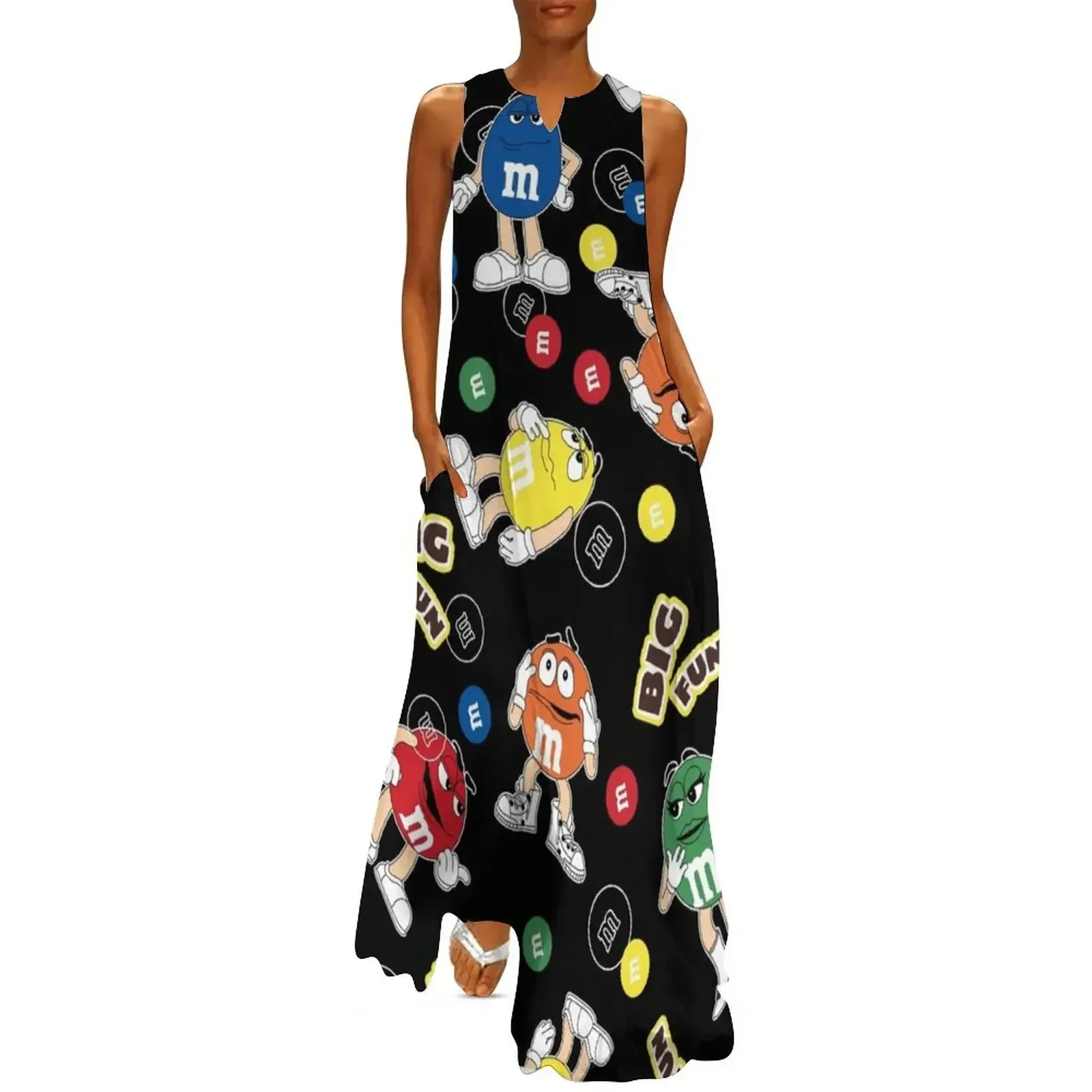 

M & M Abstract Big Fun Candy Long Dress elegant dresses plus sizes prom dresses clothes for woman Woman dresses Dress
