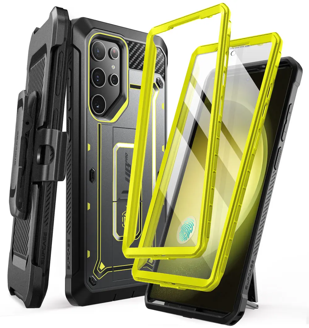 SUPCASE For Samsung Galaxy S24 Ultra Case UB Pro Full-Body Dual Layer Rugged Belt-Clip Phone Case with Built-in Screen Protector