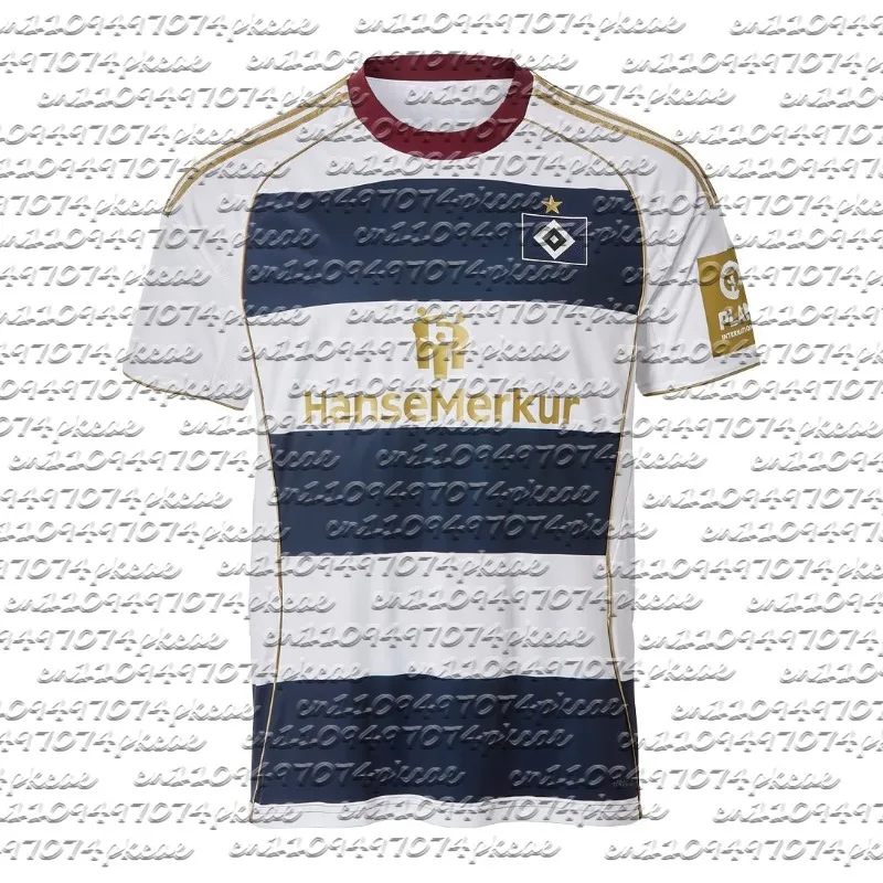 Neu Eingetroffen Modisches Hamburger 2025-26 Spezial-Kit Fußballtrikot T-Shirt für Herren Schnelltrocknend Atmungsaktives Fußball-Fan-T-Shirt