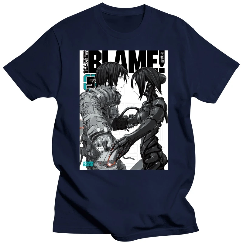 Japanese anime Manga Blame Zuru T Shirt Men Short Sleeved  Streetwear T-shirt Sidonia Heavy Industries Tee Nihei Tsutomu Tops