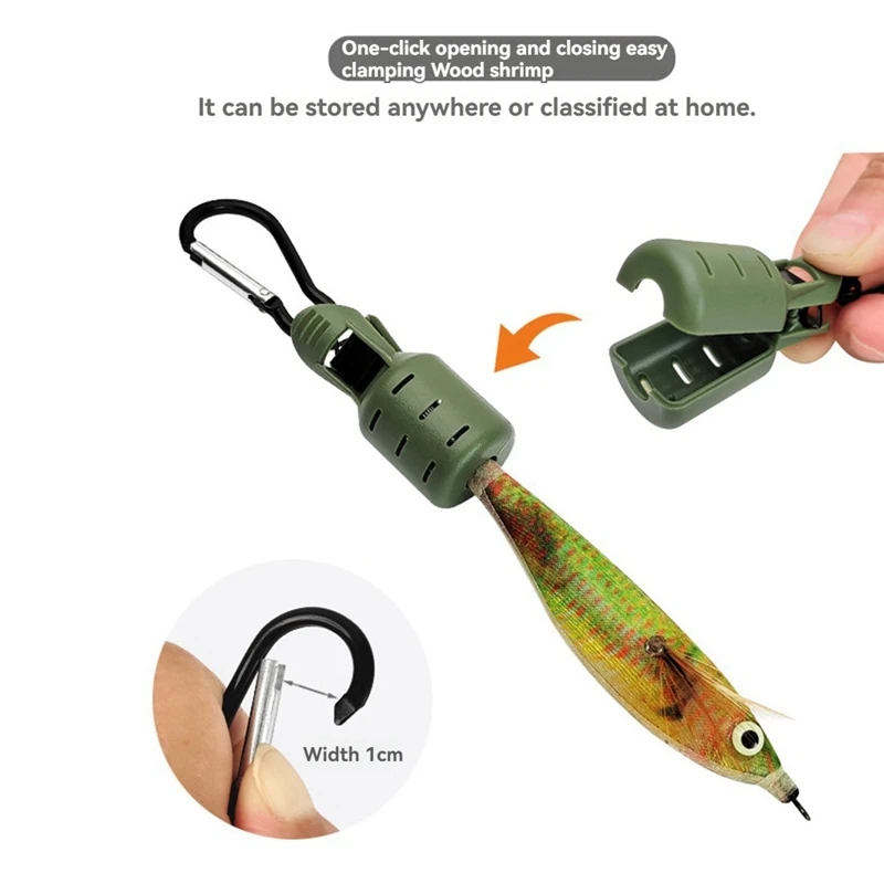 9Pcs Squid Jig Bait Protector Kit Octopus Squid Hooks Cover Cuttlefish Umbrella Lure Cap With Carabiner Fishing Tackle