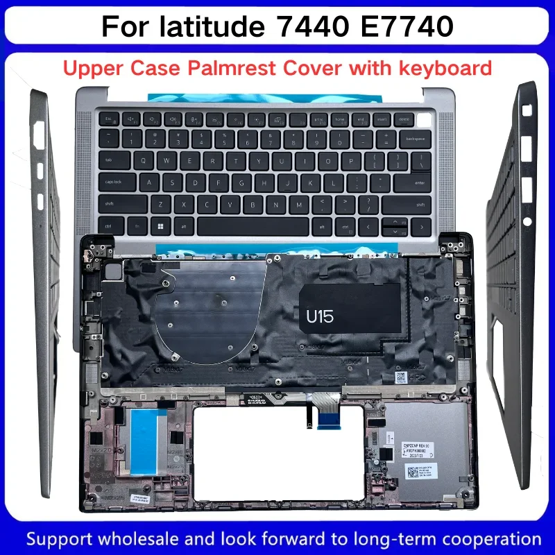 ใหม่สําหรับ Dell Latitude 7440 E7440 LCD ด้านหน้าฝาครอบ 0TDNRN/0TVHTD แล็ปท็อป C พร้อมคีย์บอร์ด