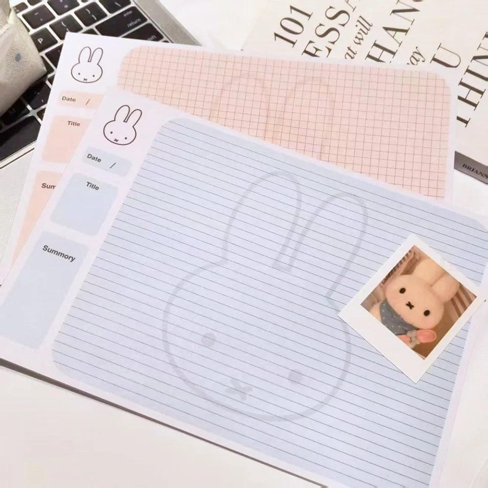 Cartoon Miffy Rabbit B5 Pattern Paper High Appearance Notepad Thickened Draft Notebook Student Note Paper Cute Notebook