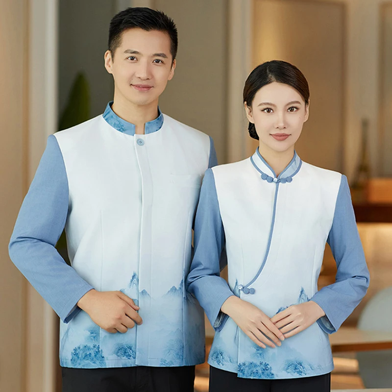 restaurant-and-club-chinese-style-waiter-long-sleeve-blue-work-uniform-for-men-and-women-in-hotel-and-tea-house-front-hall-for-a