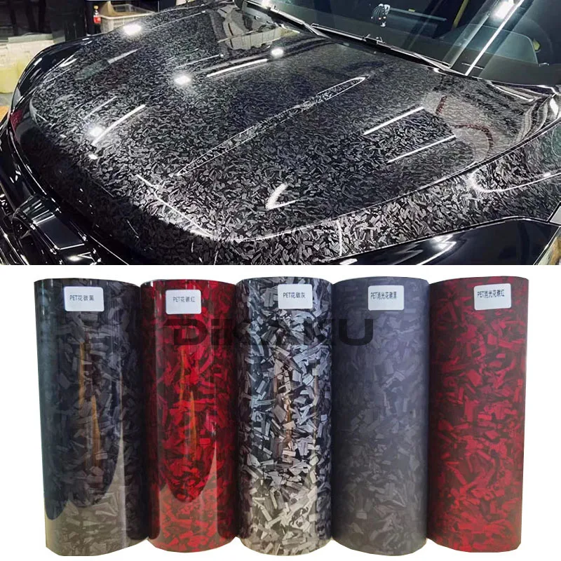 

New Arrival PET Forged Carbon Fiber Vinyl Wrap Sticker With Air Release Technology Car Styling Stickers Decals