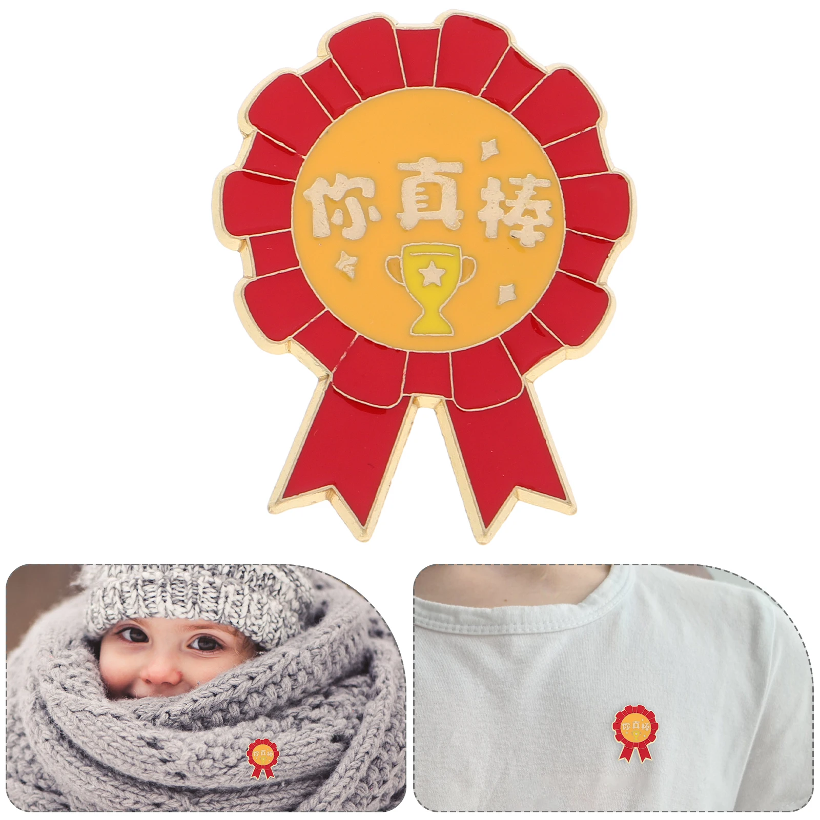 

Awards Medal Pin Corsage Kindergarten Graduation Decorations Encourage Kid Red Kids Party Medals Mother