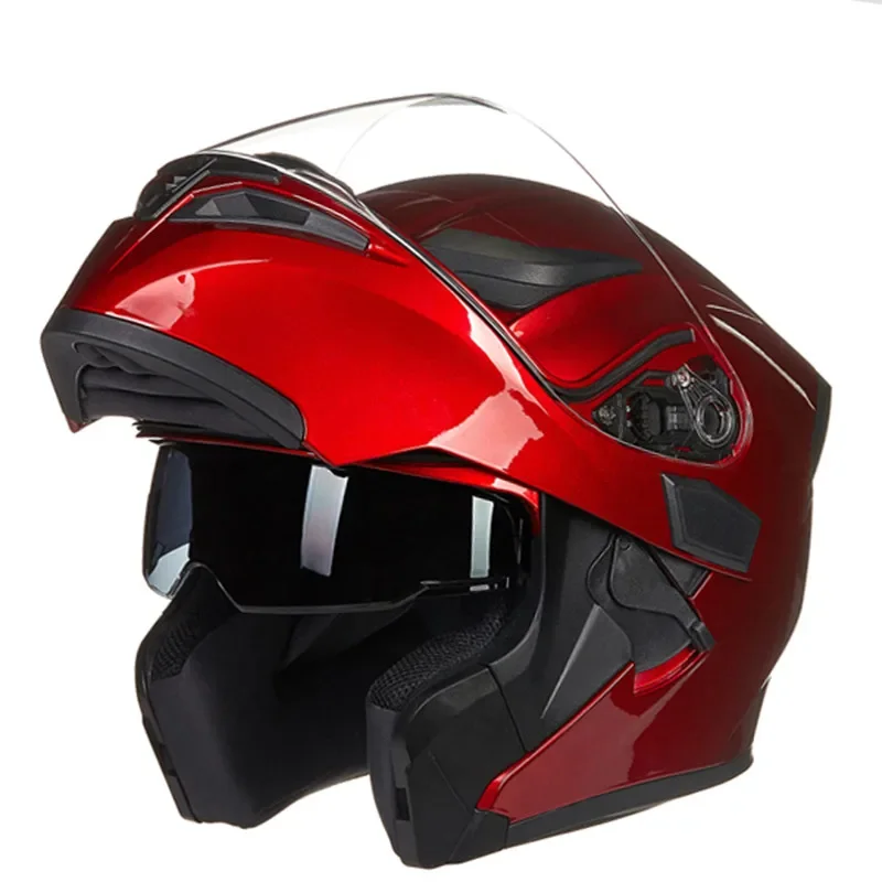 Flip up motorcycle helmet Dual lens system racing helmet JIEKAI BRAND JK902 model removable and washable lining