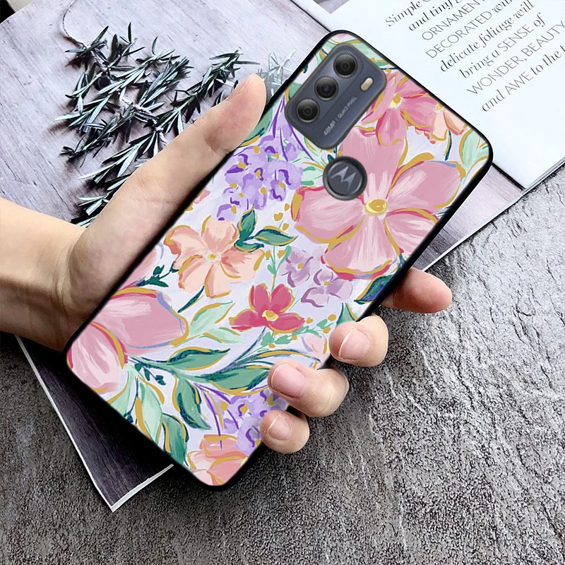 Colorful Flower Phone Case For Moto Edge 50 40 Pro Edge 40 30 Ultra Neo Fusion G Power G Stylus G Play E32 E20 E40