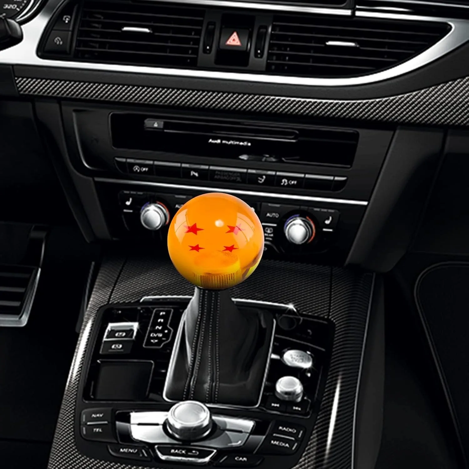 Universal automatic shift knob, Z-star rare ball, orange ball, 1-7 star car modification parts