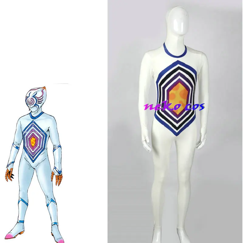 بدلة قفز من nekocos Bakuryuu Sentai Abaranger Barmia Soldier Zolru باللون الأبيض Barmias مقاس مخصص