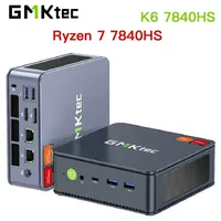 2024GMKtec K6 AMD Ryzen 7 7840HS MINI PC Windows 11 Pro DDR5 NVME SSD PCIE WIFI6 BT5.2 2*2.5G Lan Desktop Mini PC Gamer Computer