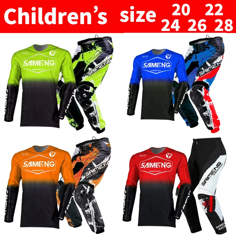 

motocross kids set Youth MX Jersey Pants Combo for Kids Gear Set Children Racing Suit Off-road 5 6 7 8 9 10 11 12 13 14 15 years