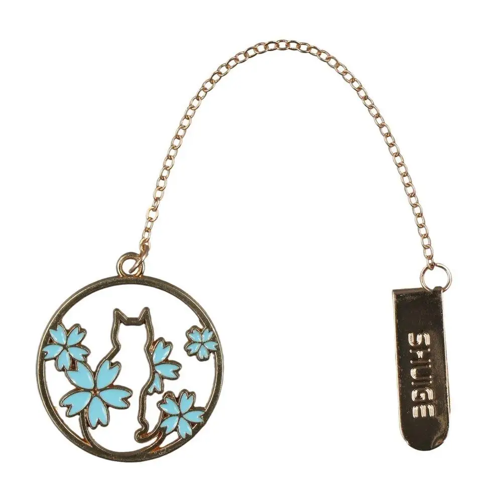 

Cherry Blossom Bookmark Pet Design Page Sign Book Clip Reading Pages Animal Shaped Pendant Bookmarks Stationery Gifts