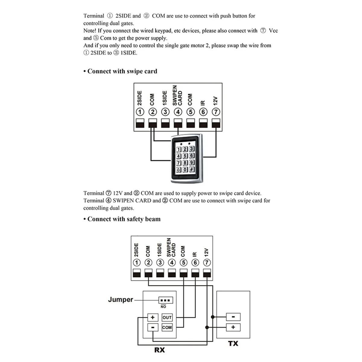 

New Tech DC 24V PCB Board for Automatic Double Arms Swing Gate Opener Control Board Panel Smart Control Center System