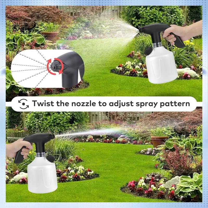 

AD-Electric Spray Bottle Automatic Plant Mister 1.8L Rechargeable Battery Powered Sprayer Continuous Spray Bottle