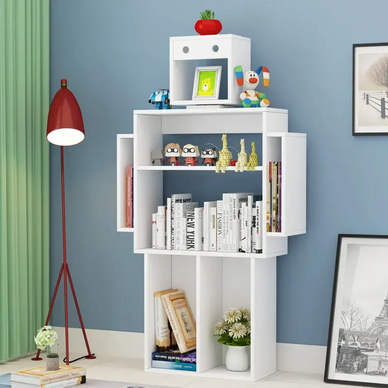 Children's bookshelf magazine toy storage decoration rack library student kindergarten creative robot bookshelf ادراج تخزين